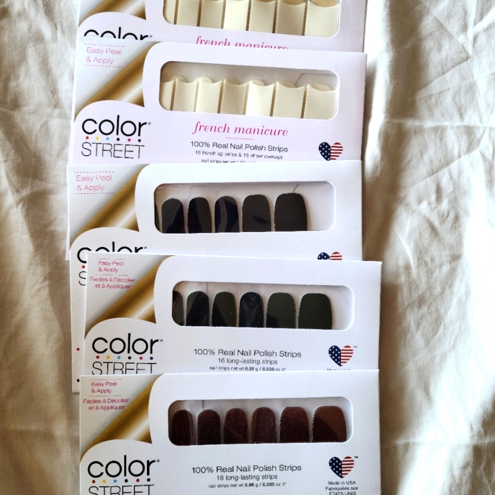 Set of 5 Color Street Polish Strips
